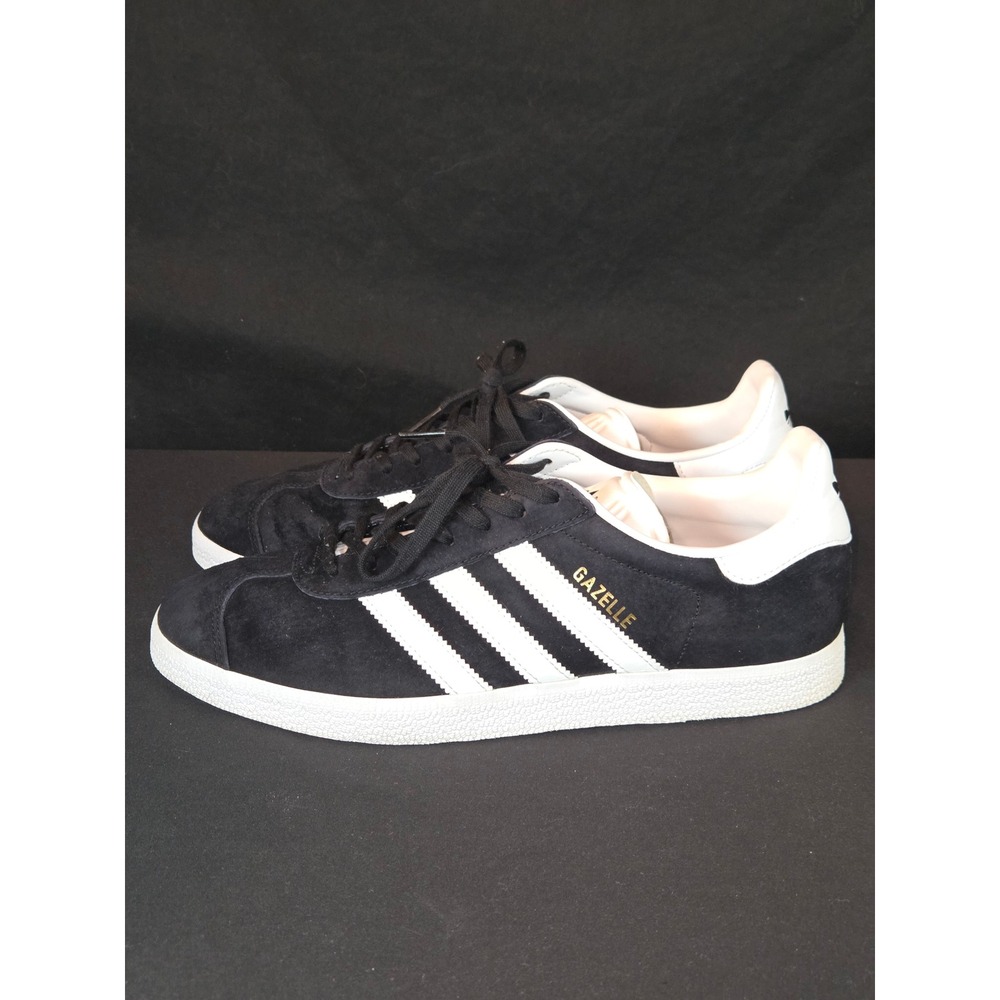 Adidas Gazelle Black Suede White Stripes Men's Sneakers Shoes BA9595 Size 10 - Picture 4 of 10